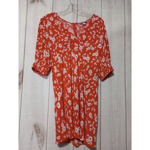 Rixo for Target Dress Ladies 14 Coral Floral Mini